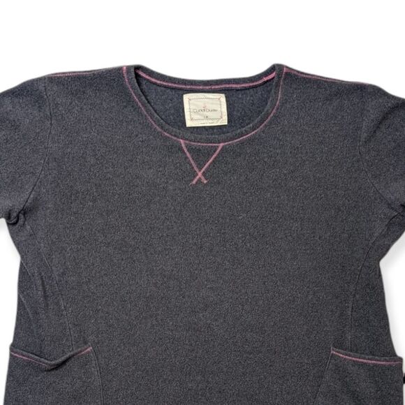 Cuddl Duds Women's Gray Long Sleeve Sleep Sweater With Pockets SZ 1X - Picture 2 of 5